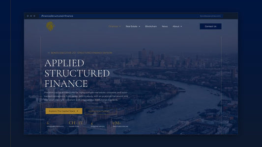 Bonds Executive structured finance website design by N-2V