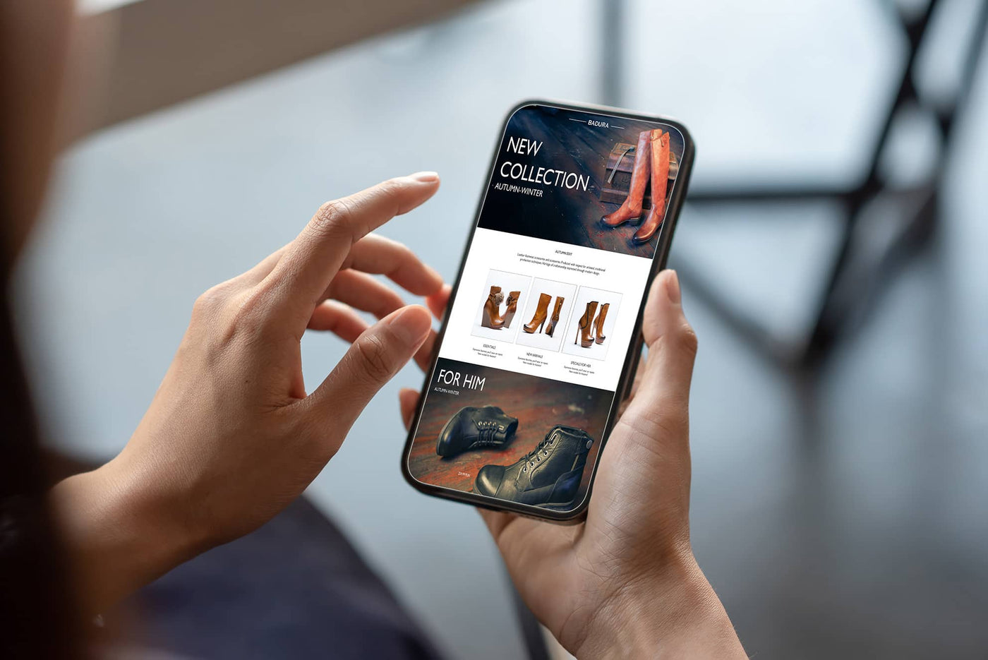 The relaunched storefront across devices, built around the new packshot library.